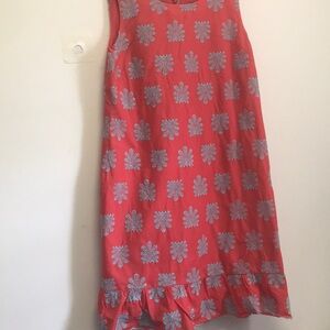 Talbots Red and Blue Patterned Dress